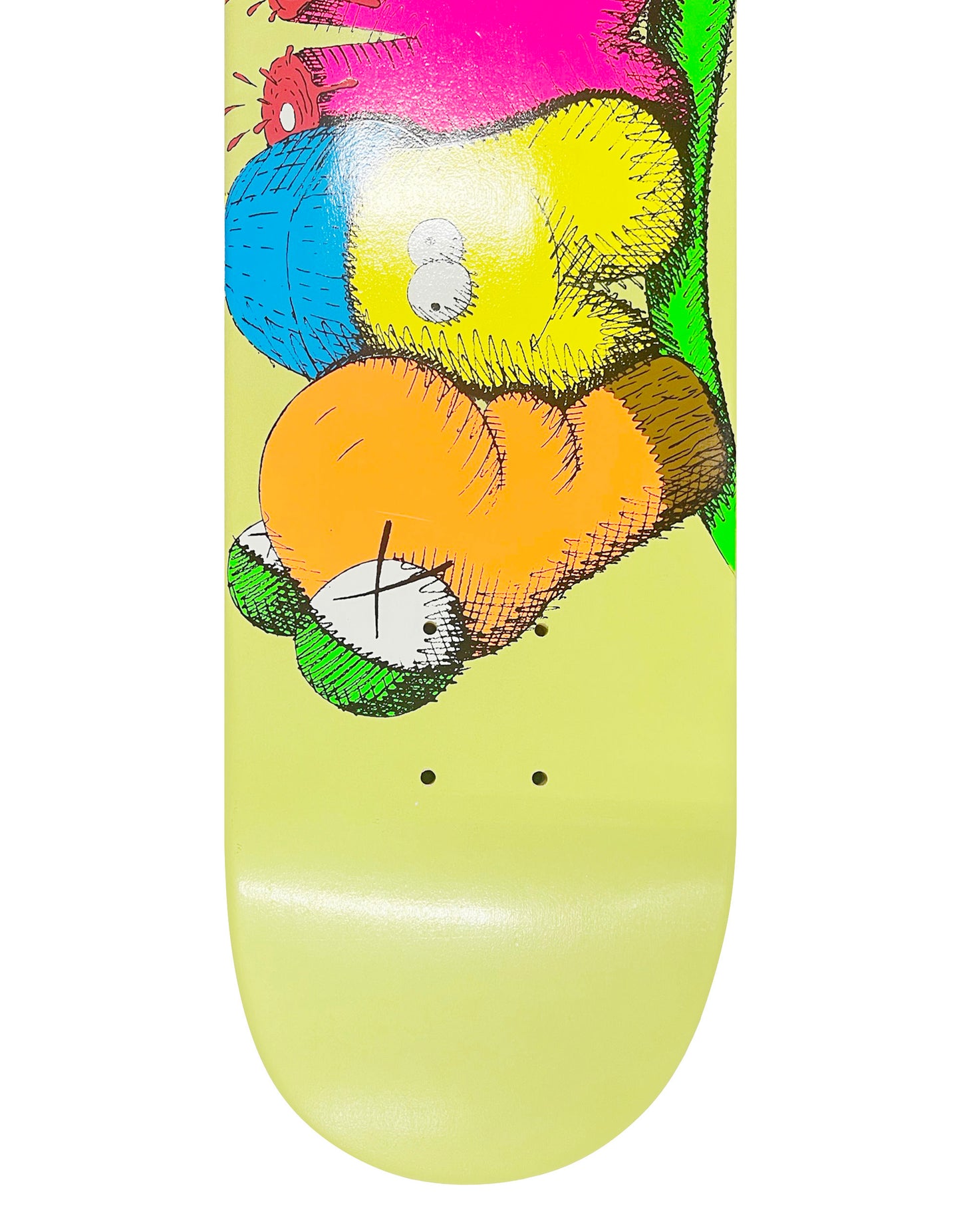 KAWS - "Fake" Yellow Skateboard Deck, 2007 (Not Sealed)