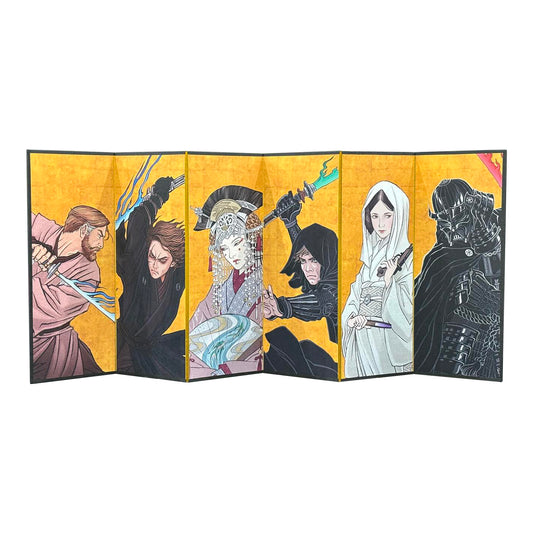 Star Wars Celebration Japan 2025 "BYOBU" Ukiyo-e Folding Screen Badge Art by TAKUMI
