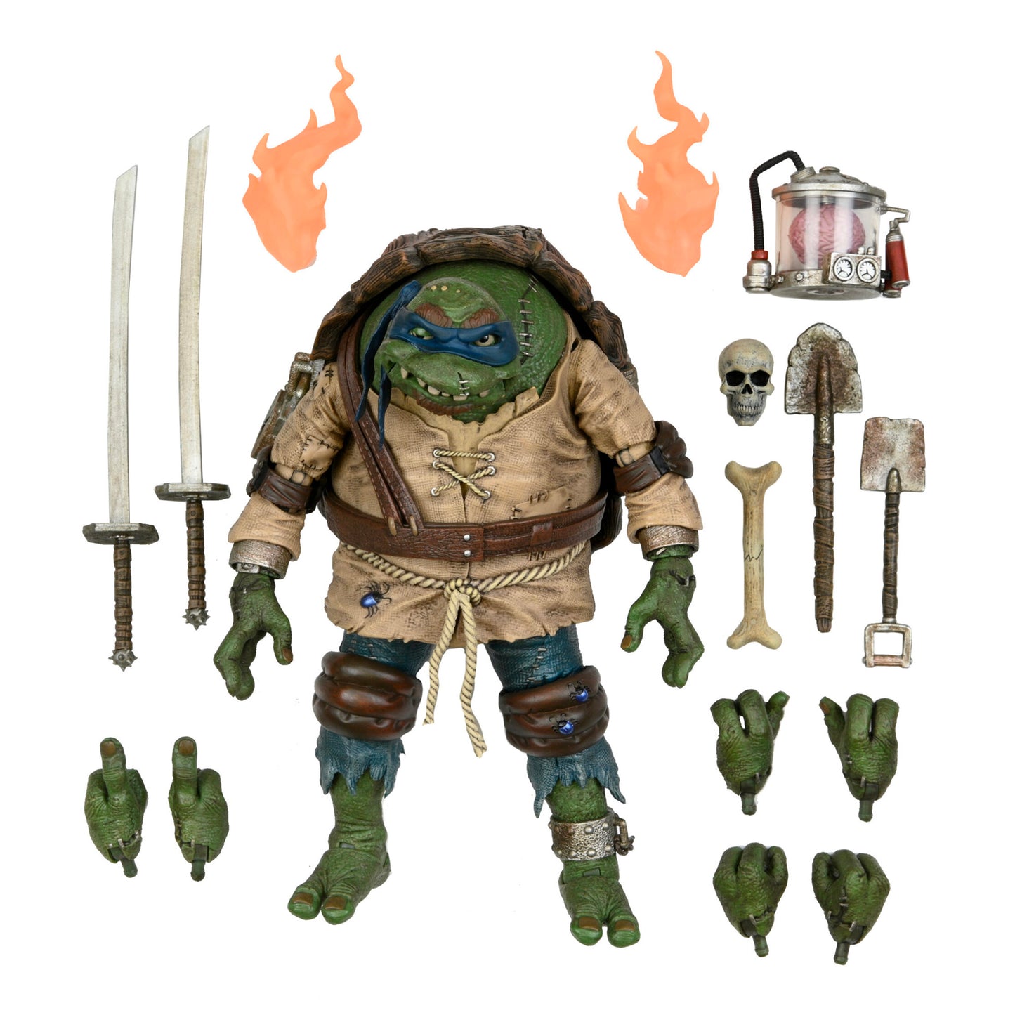 NECA: Universal Monsters x TMNT - Ultimate Leonardo as The Hunchback 7" Tall Action Figure