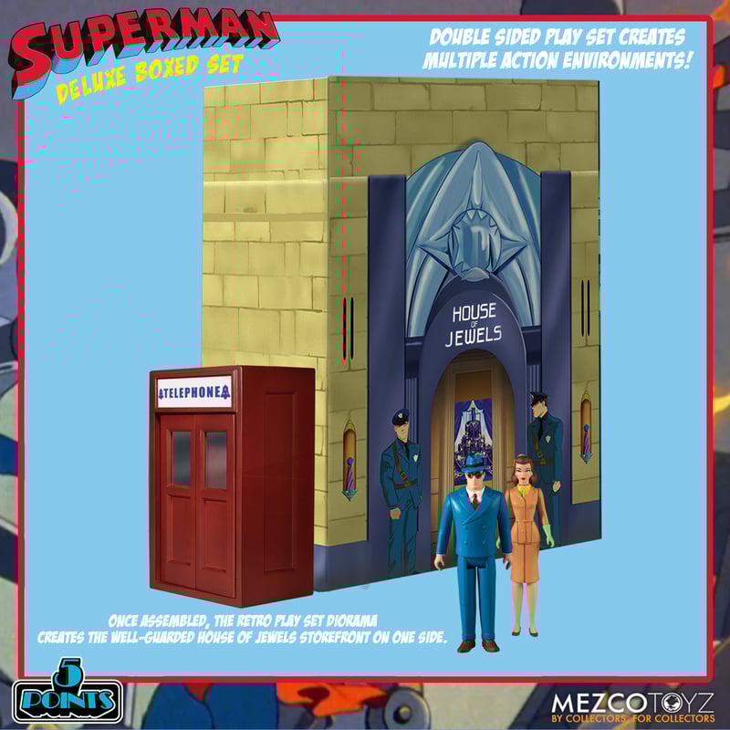 MEZCO TOYZ: 5 Points - Superman The Mechanical Monsters (1941): Deluxe Boxed Set